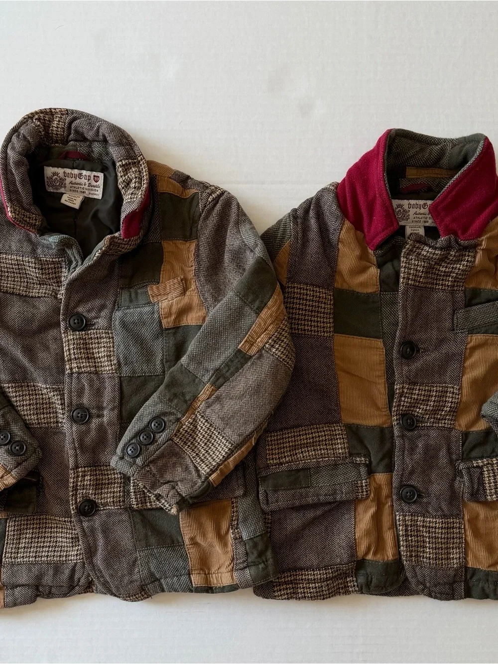 Baby Gap 2007 3T Patchwork Blazer Jacket Corduroy Herringbone Y2K